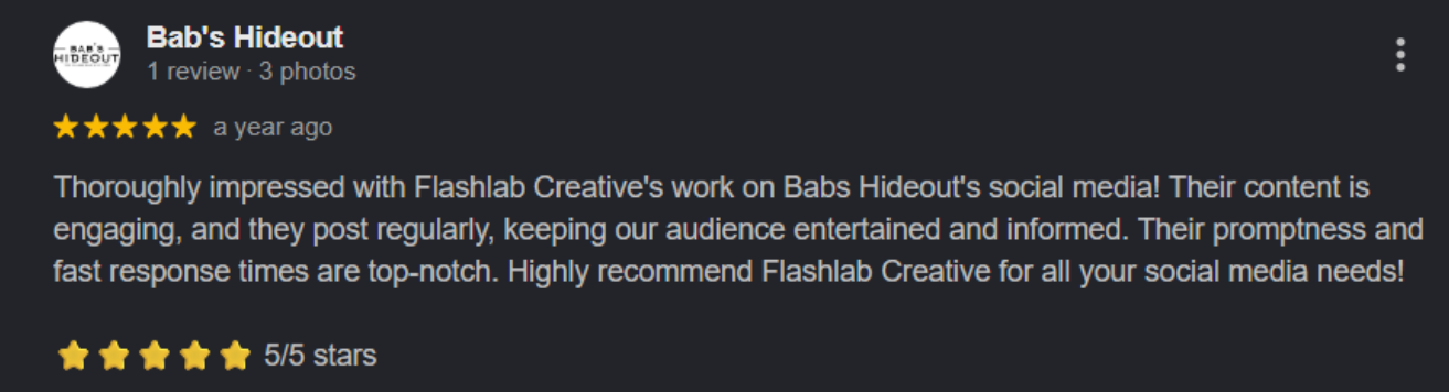 Client Feedback from The Origin