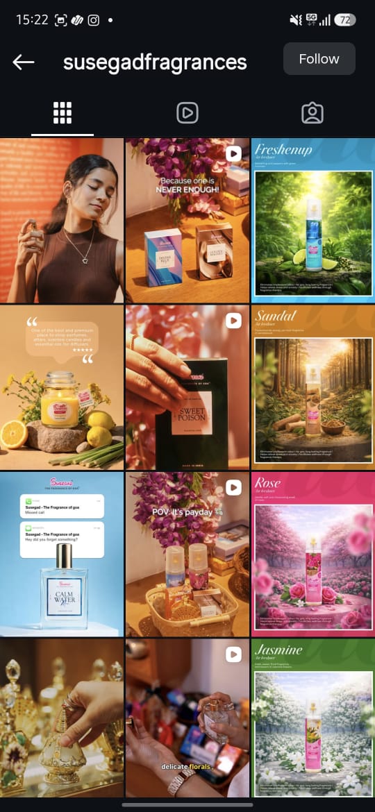 Susegad Instagram feed before Flashlab's strategy